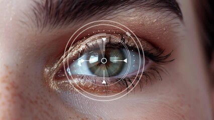 Futuristic vision Human eye and high-tech concept 4K