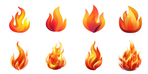 Fire icon transparent sample mockup isolated png with no background.