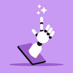 AI stars icon. Artificial intelligence logo. Machine learning. Create an image and text sign. AI robot Computer help assistant. Data Science. Flat vector illustration.