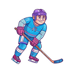 Obraz premium Athlete hockey player minimalistic figure 
