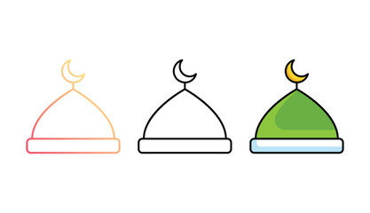 Dome icon design with white background stock illustration