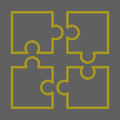 Obraz premium Jigsaw icon Design