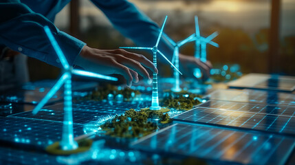 Renewable Energy Projects: Windmills, Solar Panels, Graphs, Models, Prototypes, Investment Opportunities, Business