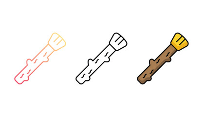 Miswak icon design with white background stock illustration