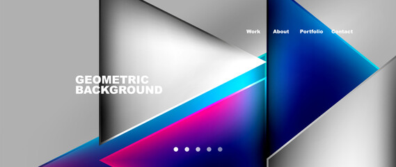 Gradient triangle geometric minimal wallpaper