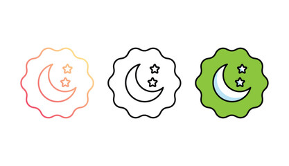 Islam icon design with white background stock illustration