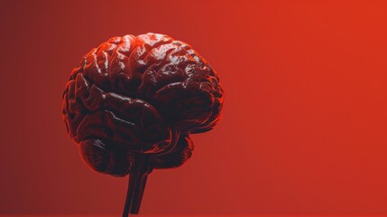 Brain Day concept poster with copy space.
