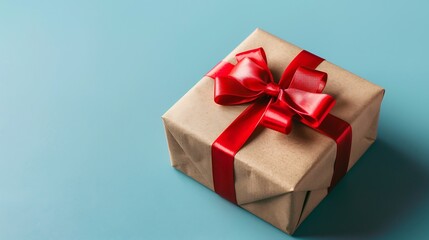 Obraz premium A gift box on a blue background