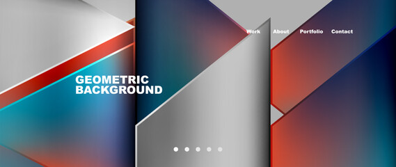 Gradient triangle geometric minimal wallpaper