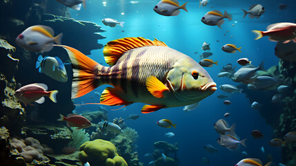 Naklejka premium fish in the sea