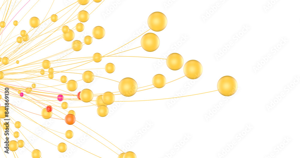 Aufkleber Abstract digital background of points and lines. Glowing plexus. Big data. Network or connection.