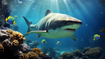 Fototapeta premium shark in the ocean