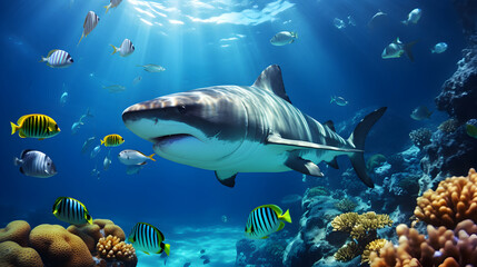 Obraz premium shark in the ocean