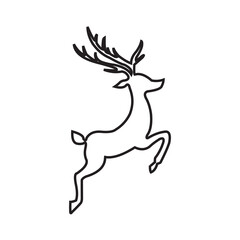 christmas deer silhouette