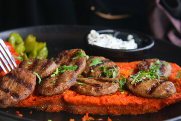 Traditional Turkish Cuisine Meatball Akhisar Kofte