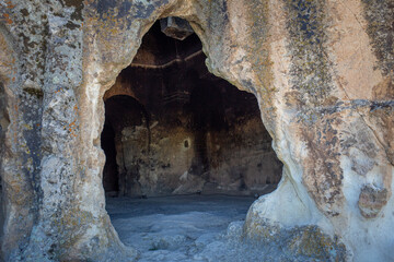 The Church of Virgin Mary carved from the bedrock.