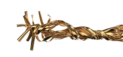 3D render of Gold Cloth abstract background