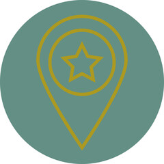 Starred Location icon Design