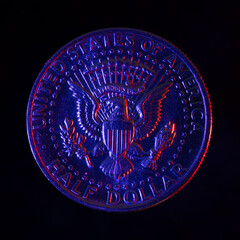 Half US Dollar, Half Dollar, 50 Cent, reverse with the presidential coat of arms of the USA