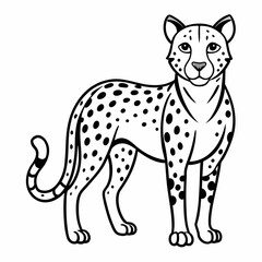 leopard cartoon isolated