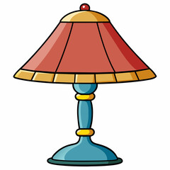 Lamp cartoon vector clipart Illustration