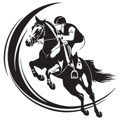 Flat design cowboy silhouette illustration