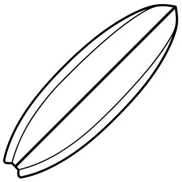 recommend clip art: Surfboard outline coloring book page line art drawing