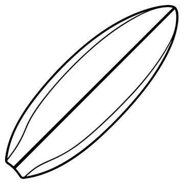 recommend clip art: Surfboard outline coloring book page line art drawing