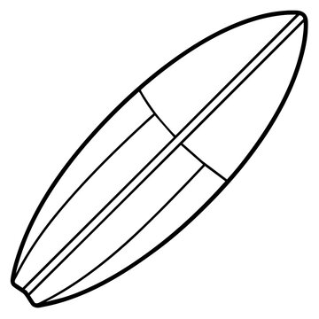 recommend clip art: Surfboard outline coloring book page line art drawing