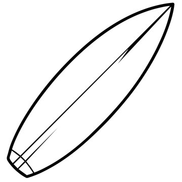 recommend clip art: Surfboard outline coloring book page line art drawing