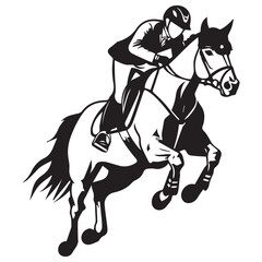 Flat design cowboy silhouette illustration