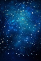 Obraz premium A blue sky with stars and a mountain in the background