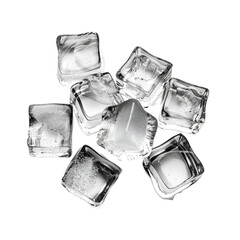 ice cubes isolated on transparent background