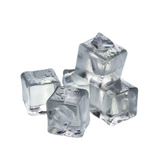 ice cubes isolated on transparent background