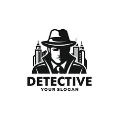 Detective logo vector. EPS 10 editable vector