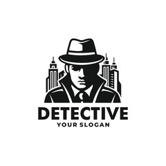 Detective logo vector. EPS 10 editable vector