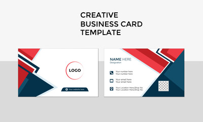 Creative personal modern visiting card with red and black color