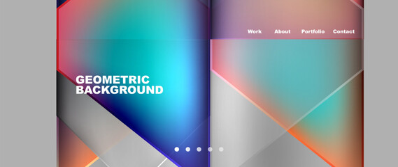 Fototapeta premium Gradient triangle geometric minimal wallpaper