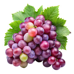 Obraz premium bunch of grapes isolated on transparent background.