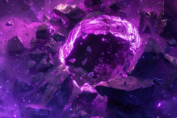 A vibrant purple explosion of rocks and stones