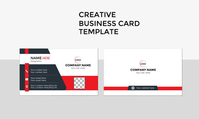 Creative personal modern visiting card with red and black color