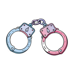 Handcuffs. icon on white background