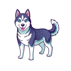 husky dog icon