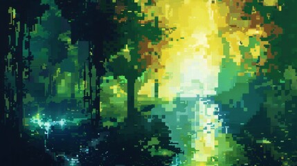 abstract pixel art background 