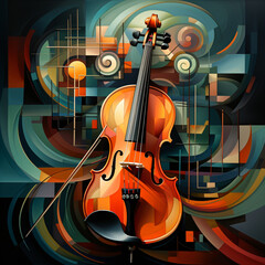 abstract background with violin