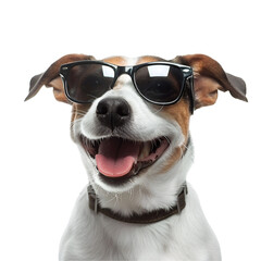 dog wearing glasses