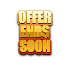 3D Offer ends soon poster