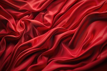 Obraz premium A close-up view of a red fabric with intricate details and texture