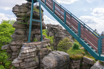 Greifensteine in Geyer. Erzgebirge, Sachsen, Deutschland