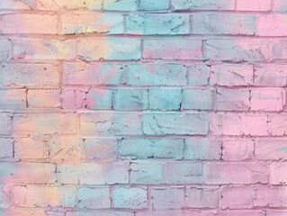 Pastel pink brick wall textured background